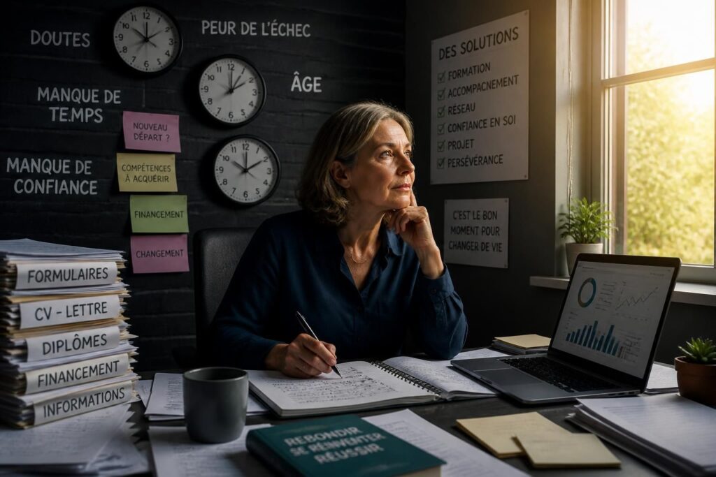 découvrez les 5 principaux obstacles rencontrés lors d'une reconversion professionnelle à 50 ans et apprenez comment les surmonter efficacement pour réussir ce changement de vie.